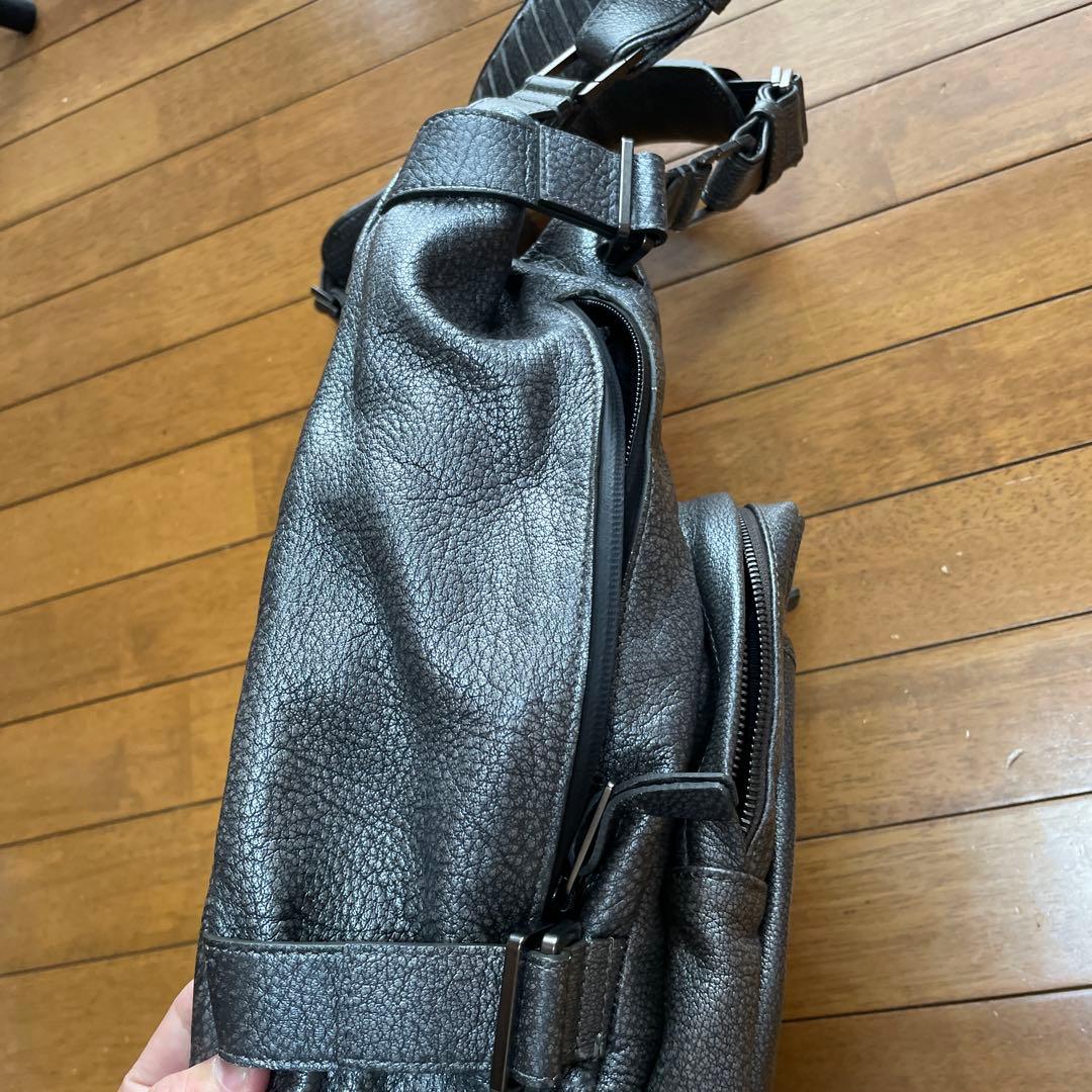 ermenegildo zegna ダークグレー ショルダーバッグ