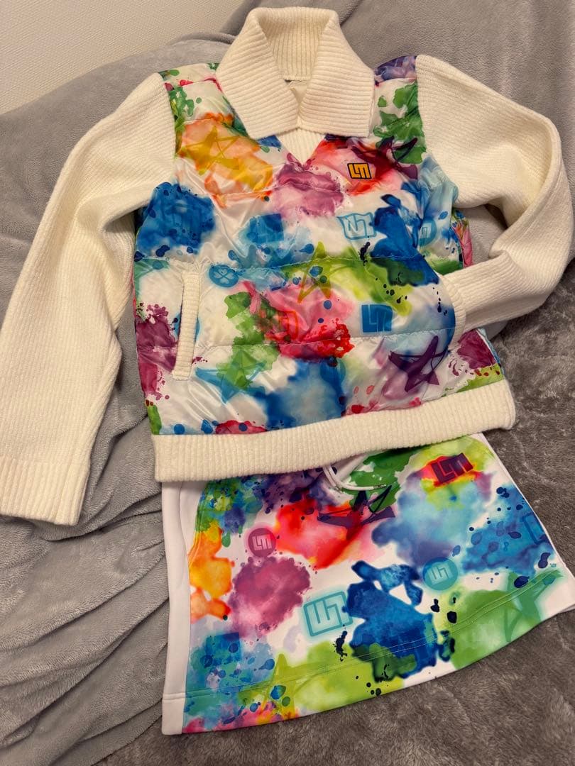 ラウドマウス LOUDMOUTH ニットブルゾンとスカートパンツ　サイズＬ