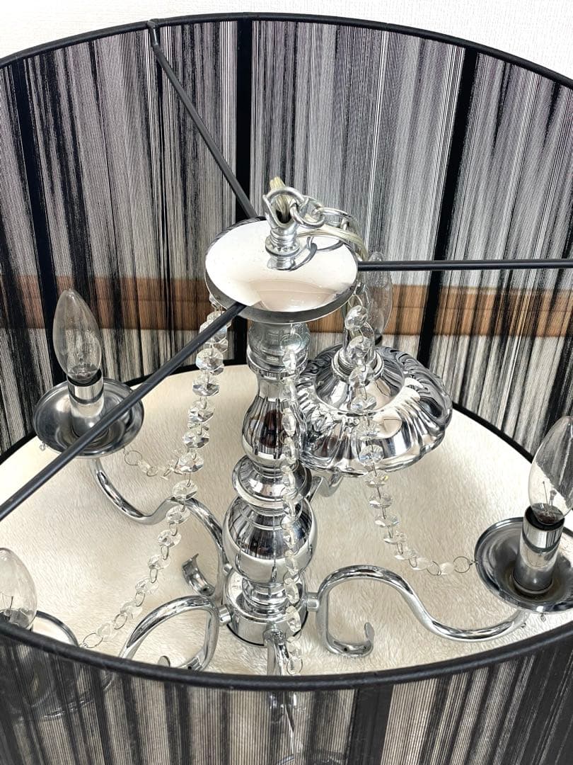 ブラックシェードシャンデリア　 5灯