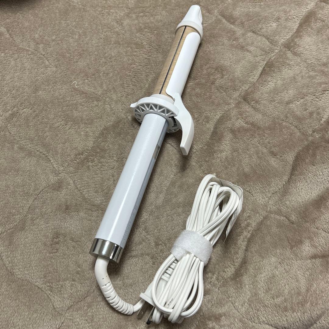 ホワイト カールヘアアイロン セラミック