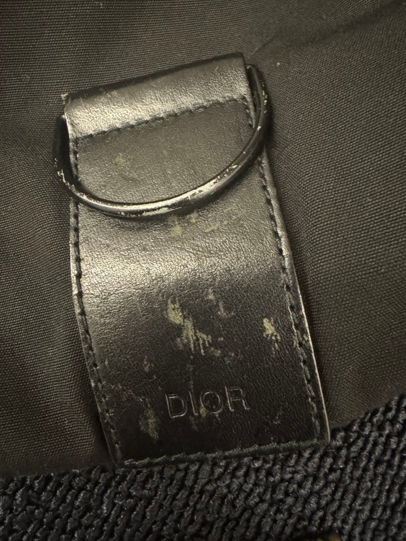 ディオールオム 04SS ブラックショルダーバッグ エディ期 STRIP期