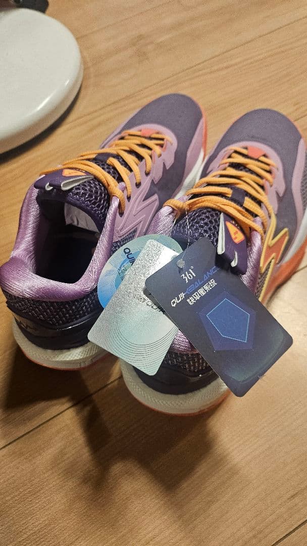 361° バスケットボールシューズ パープル/オレンジ 新商品