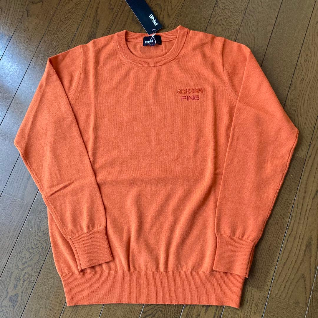 新品 PING ピン　セットアップ　ウール混セーター　スカート 上下セット M