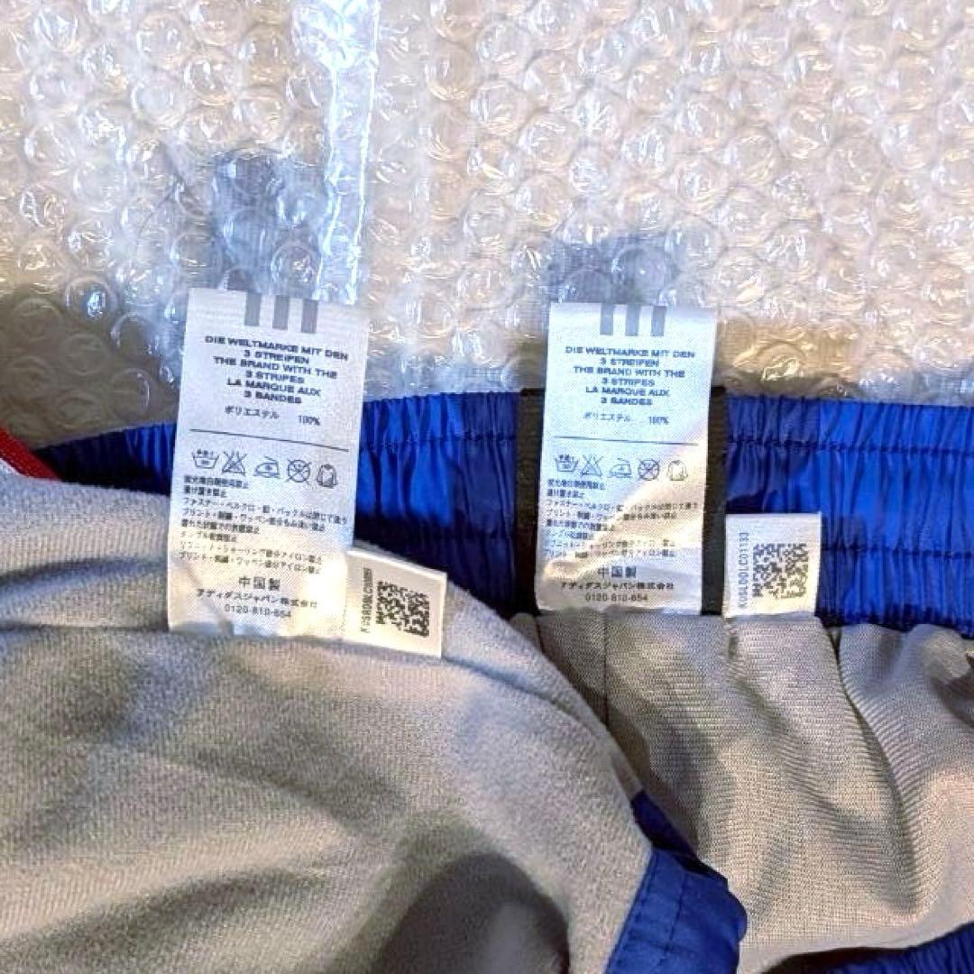 adidas ナイロンジャージ 裏ボア トリコロール Mサイズ 170cm