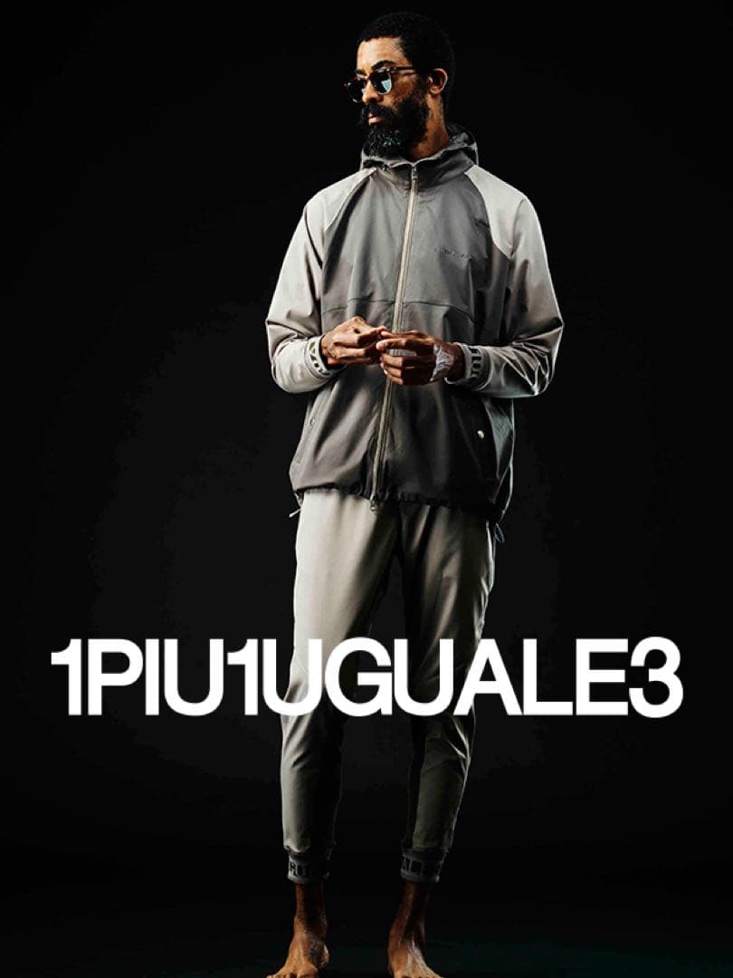 1PIU1UGUALE3 グレー ナイロンジャケット