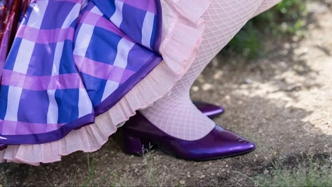 三分妄想　アイカツ！ コスプレ　紫吹 蘭　 衣装 L 靴・パニエ付き