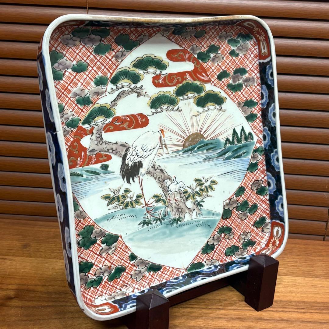 江戸時代　古伊万里　鍋島　赤絵　皿