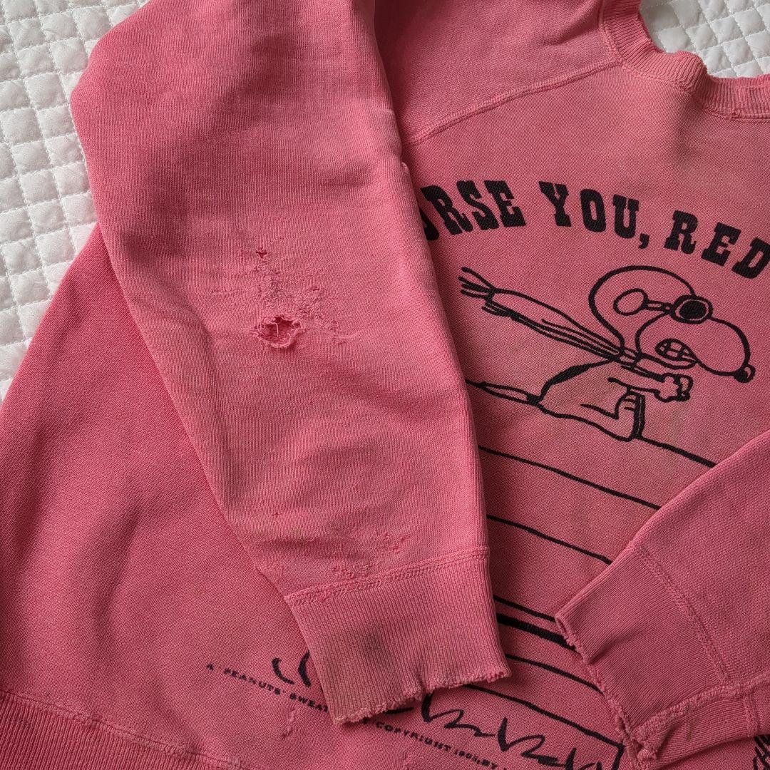 b*o様 スヌーピー トレーナー ピンク ヴィンテージ レッドバロン