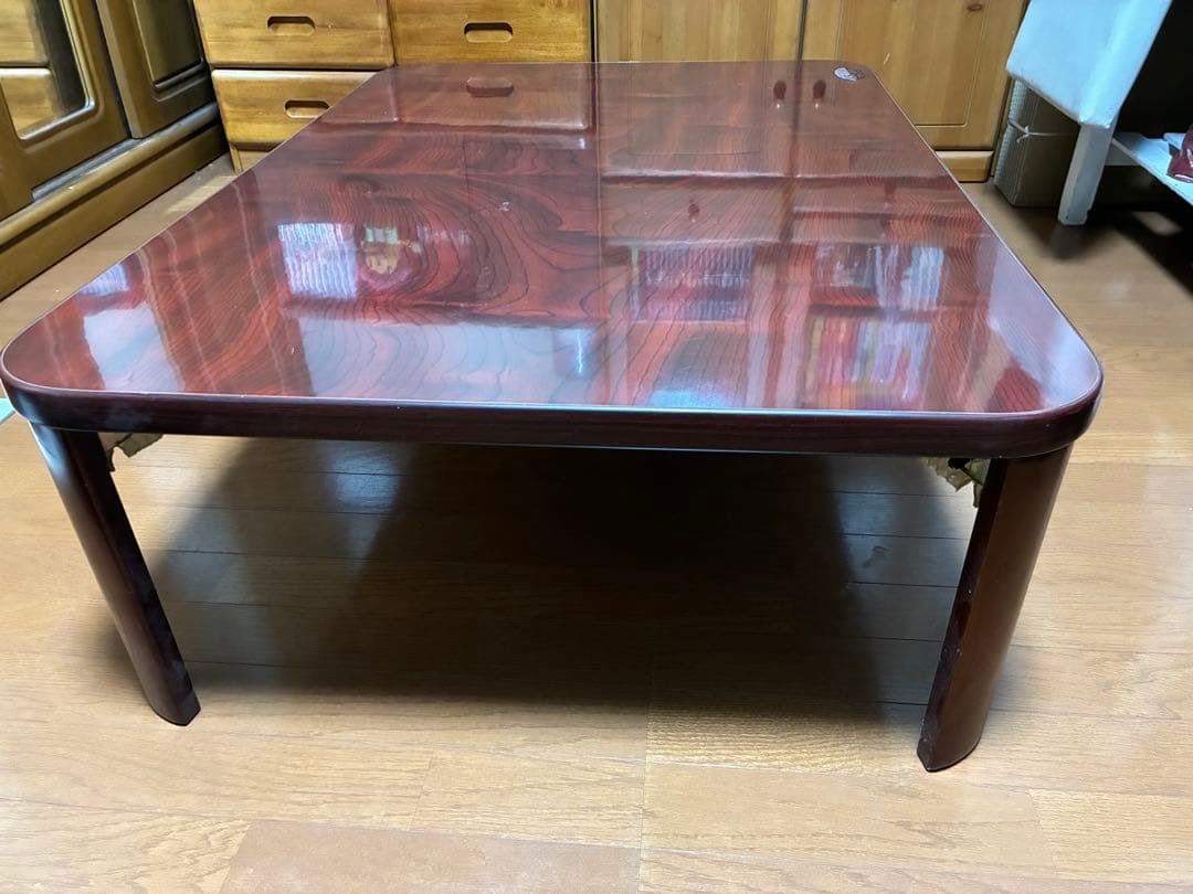 木製四角形座卓 ダークブラウン