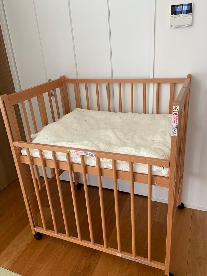 2024年8月購入日本製ミニベビーベッド＋立体ファイバーベビー布団セット