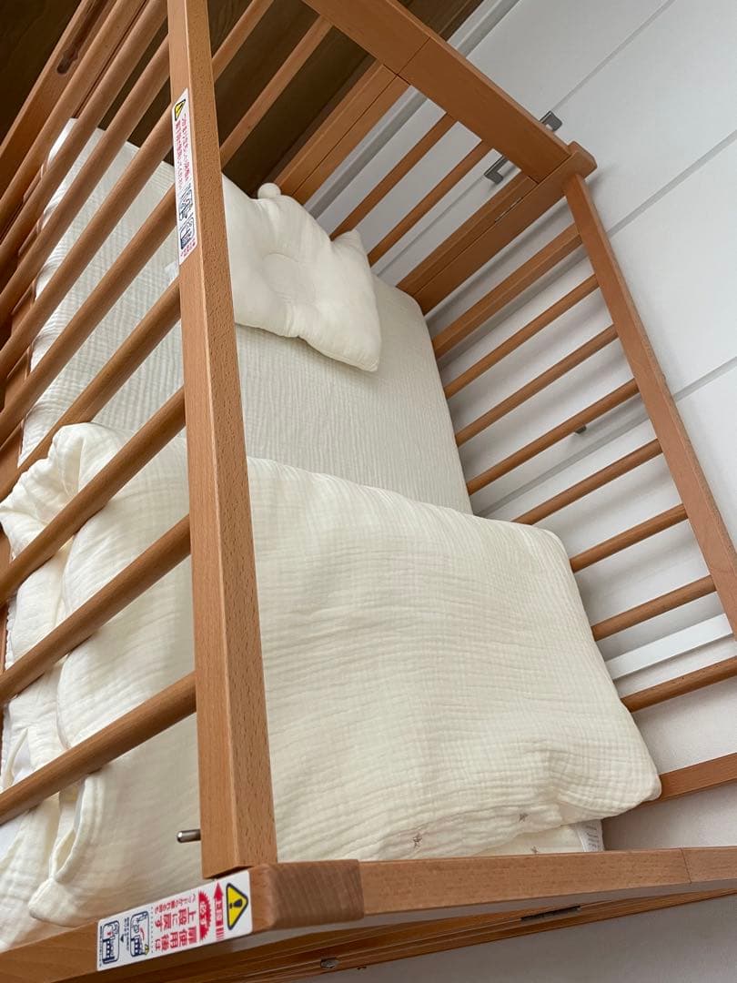 2024年8月購入日本製ミニベビーベッド＋立体ファイバーベビー布団セット