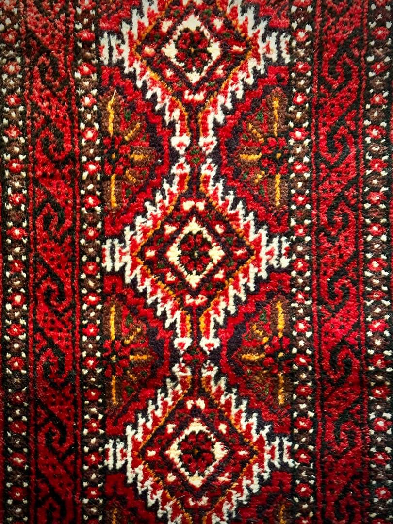 トライバルラグ　ヴィンテージラグ　ミニラグ　バルーチ族　プリミティブアート　美品