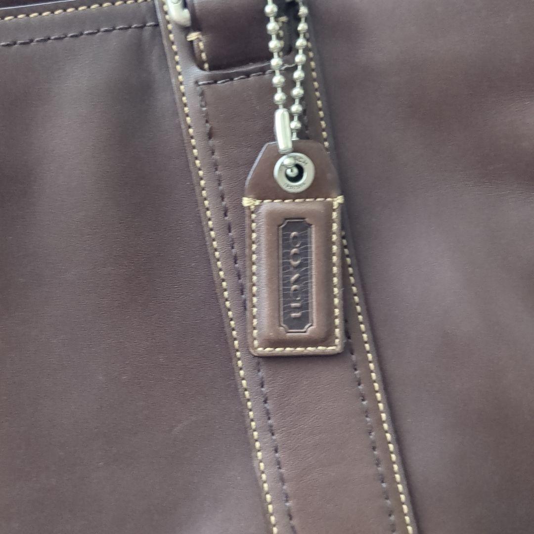 n*a様 コーチ ブラウンレザー ビジネスバッグ