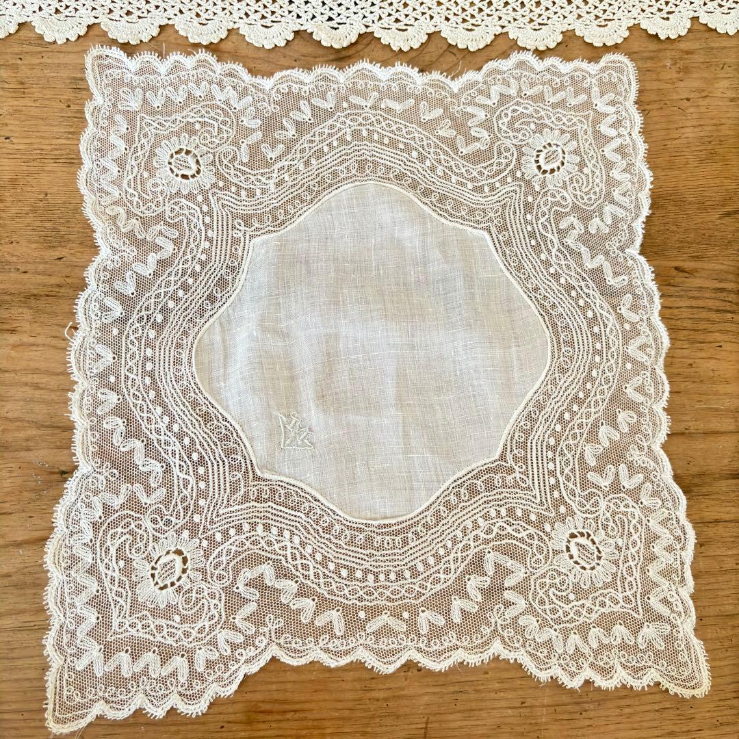 フランスアンティークレース.ハンカチ色々セット