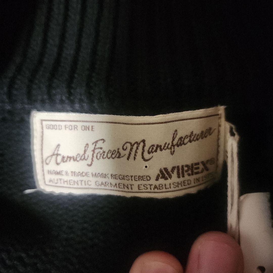 【新品タグ付き】AVIREX　ニット　ジャケット　黒　3L