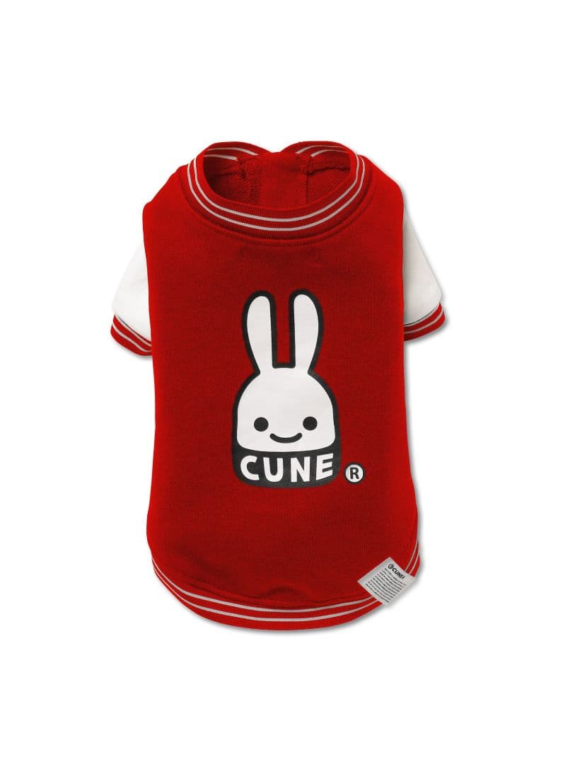 小型犬のスウェットスタジャン 赤