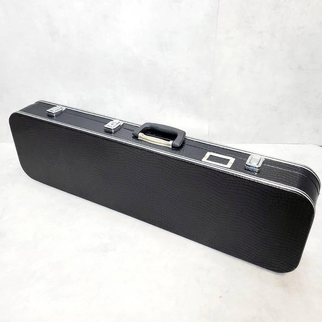 美品 沖縄三線 本蛇皮張り 高級クロコ調ハードケース付き 和楽器 三味線 弦楽器