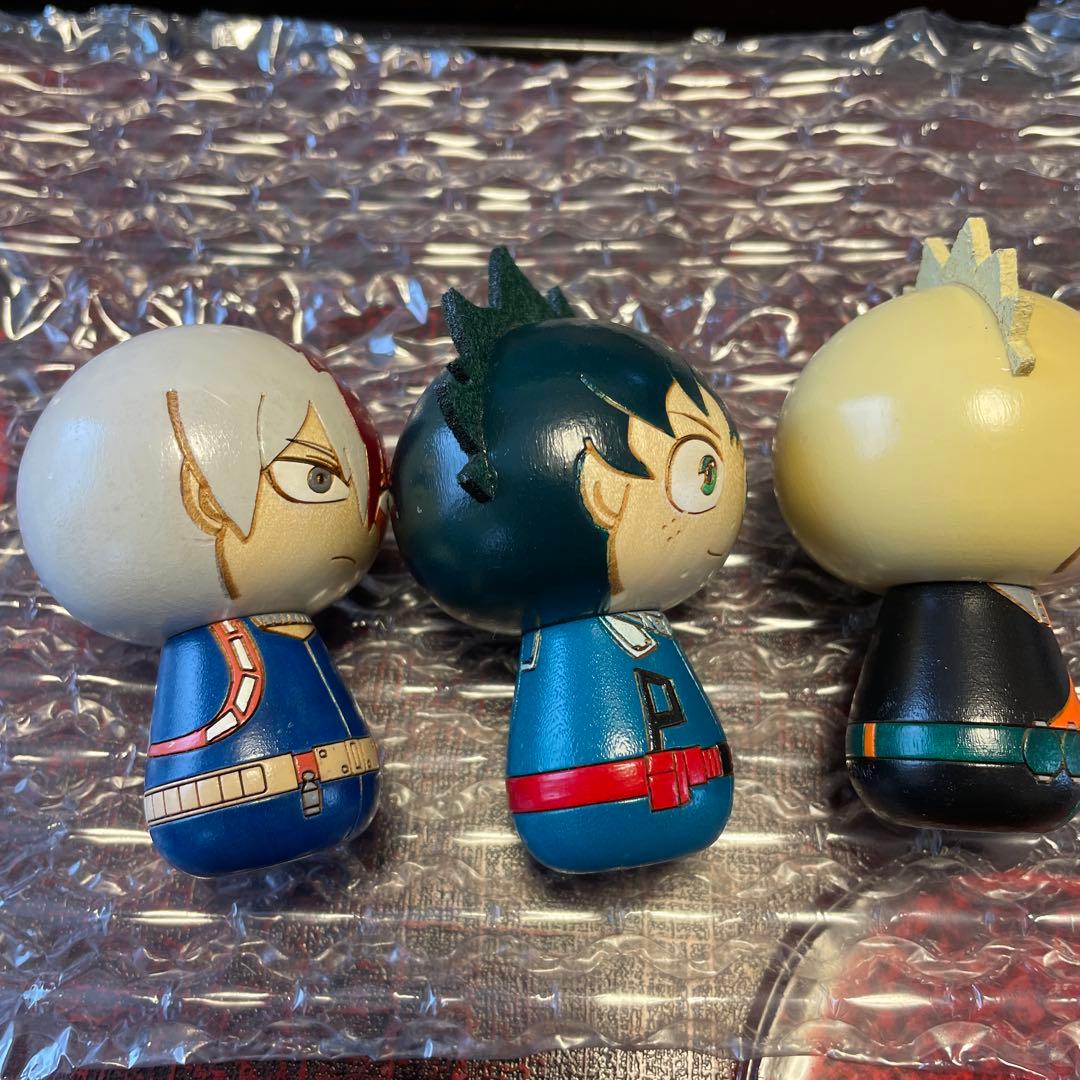 限定　アニメ　僕のヒーローアカデミア　卯三郎こけし　緑谷出久　爆豪勝己　轟焦凍