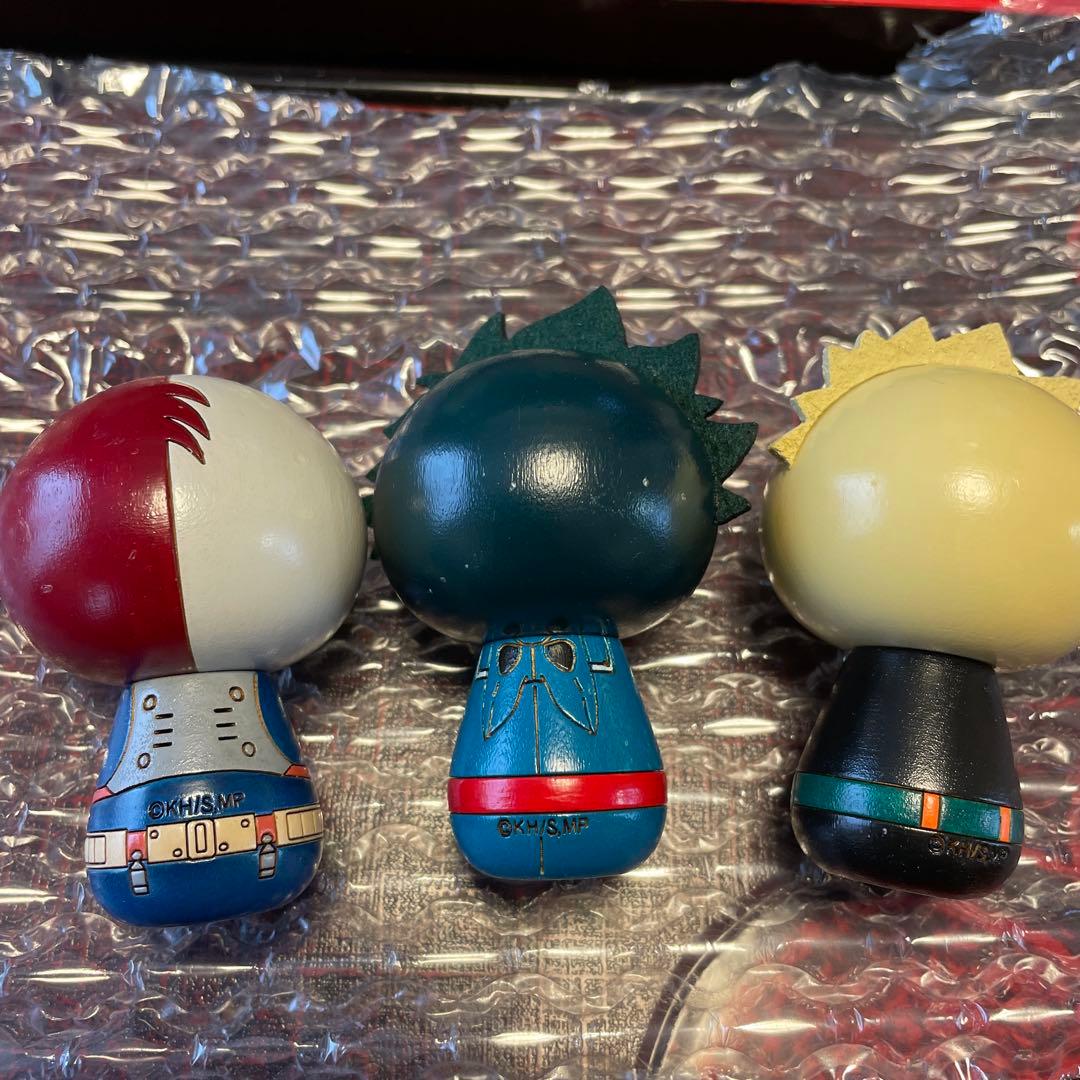 限定　アニメ　僕のヒーローアカデミア　卯三郎こけし　緑谷出久　爆豪勝己　轟焦凍