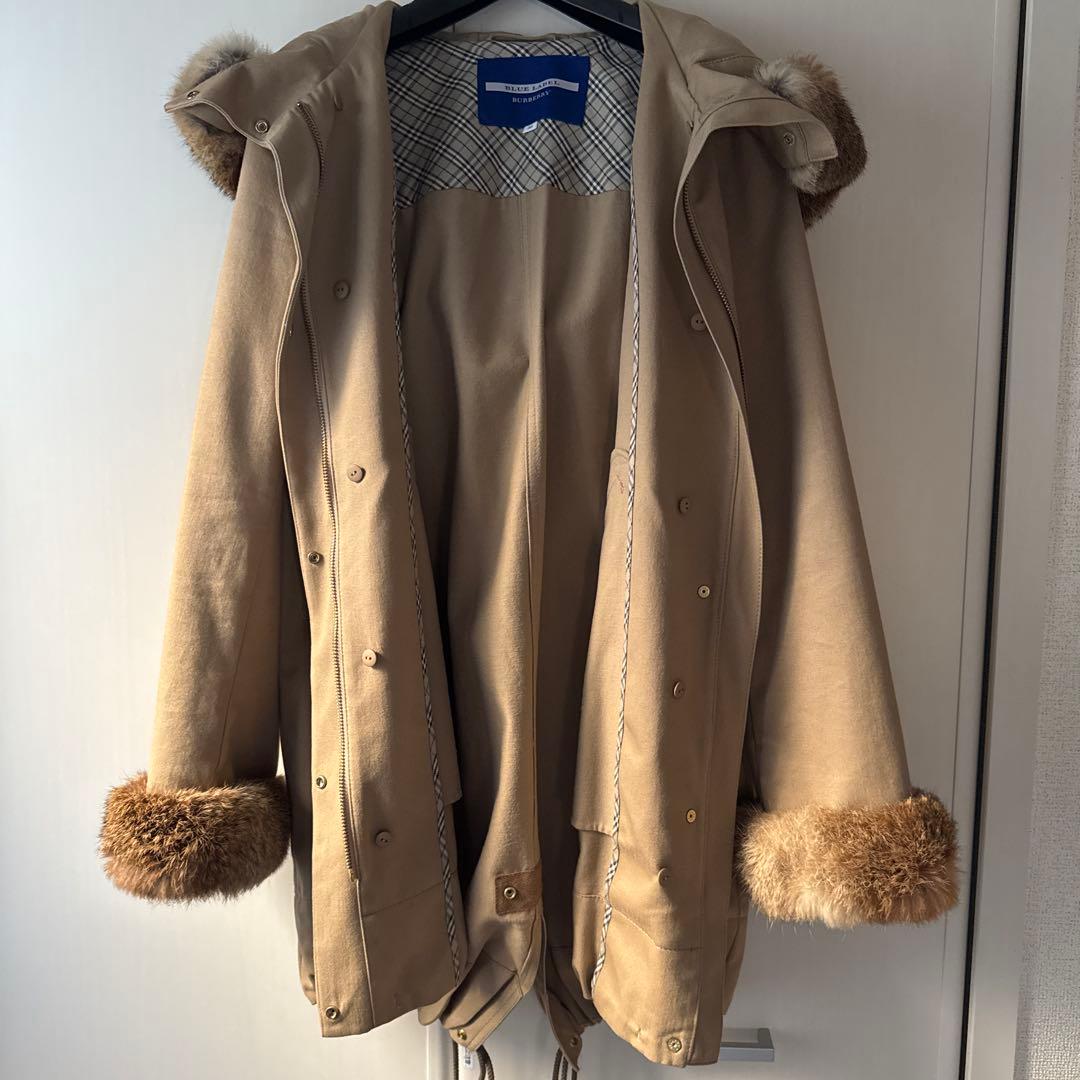 BURBERRY BLUE LABEL バーバリーブルーレーベルモッズコート美品
