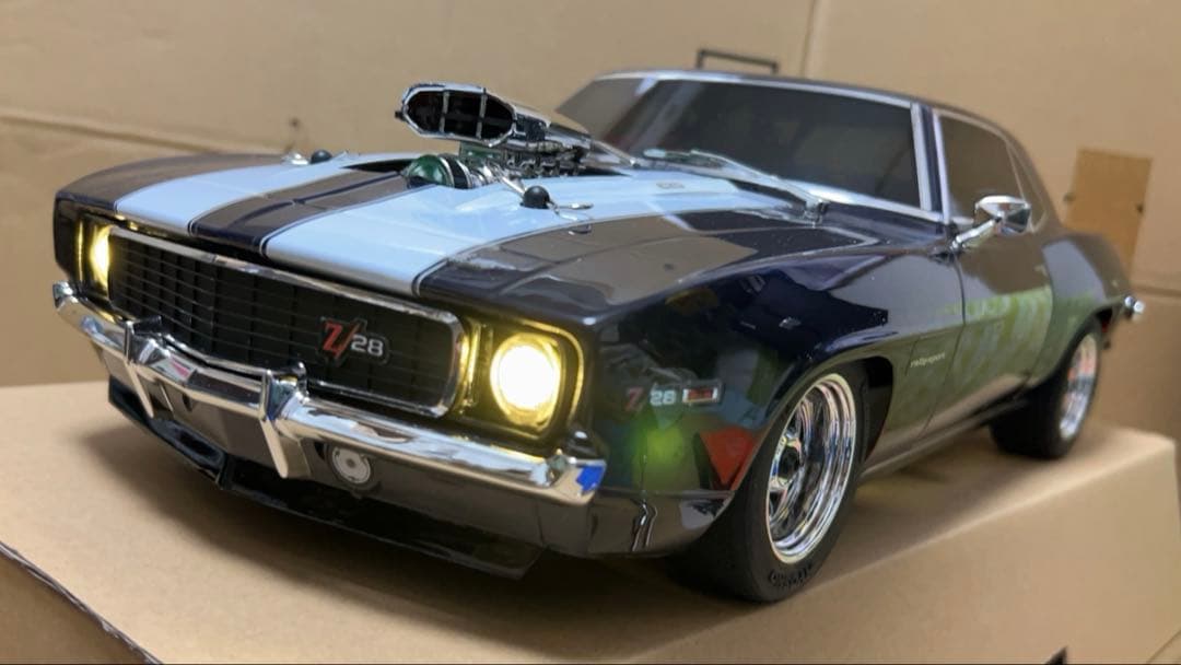 京商 Z28カマロ 550モーター カスタム塗装 LED プロポ付きセット安売り