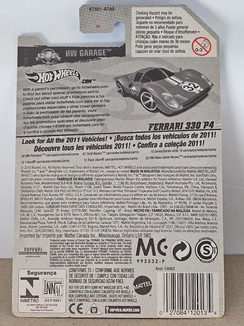 ホットウィール、フェラーリ 330 P4（HW GARAGE）