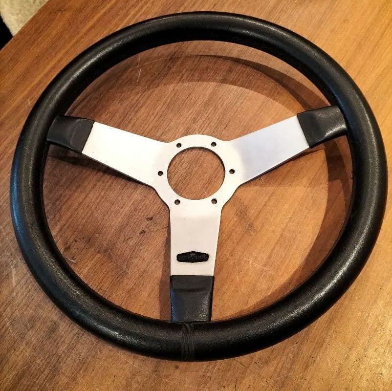70S パーソナル　ステアリング 当時物　革巻　レザー