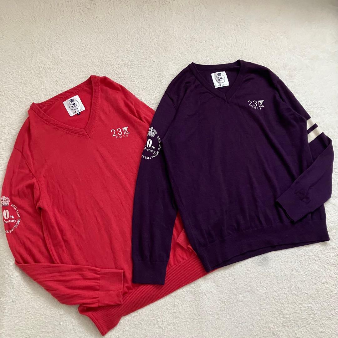 23区GOLF 20th anniversary ウール ニット 2枚セット