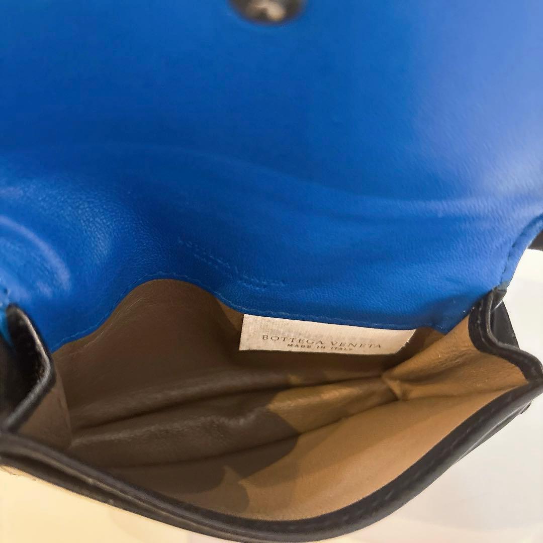BOTTEGA VENETA ボッテガ　名刺入れ　青×黒