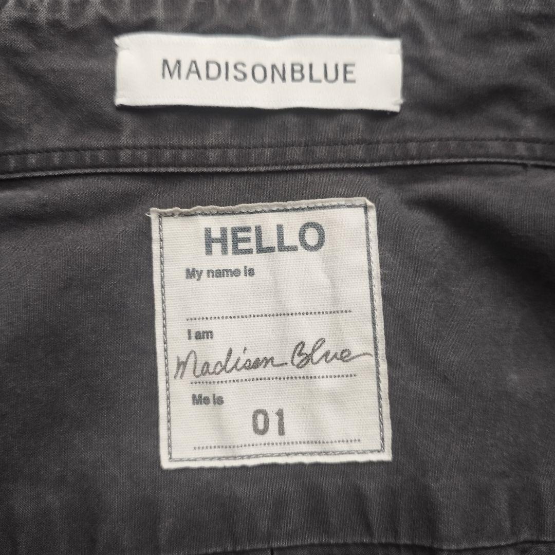 美品✨マディソンブルー マダムウォッシュドアウトシャツ 長袖 ネイビー 01