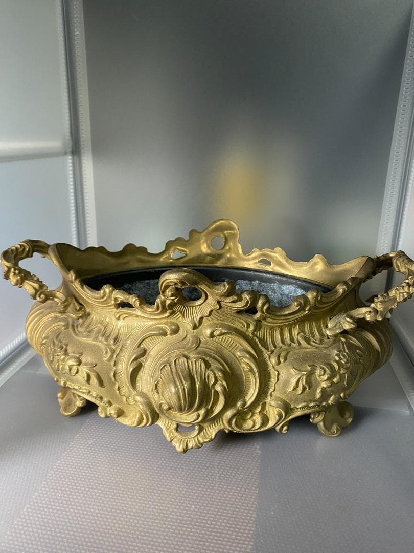 フランスアンティーク ブロンズ ジャルディニエール フラワー ポット