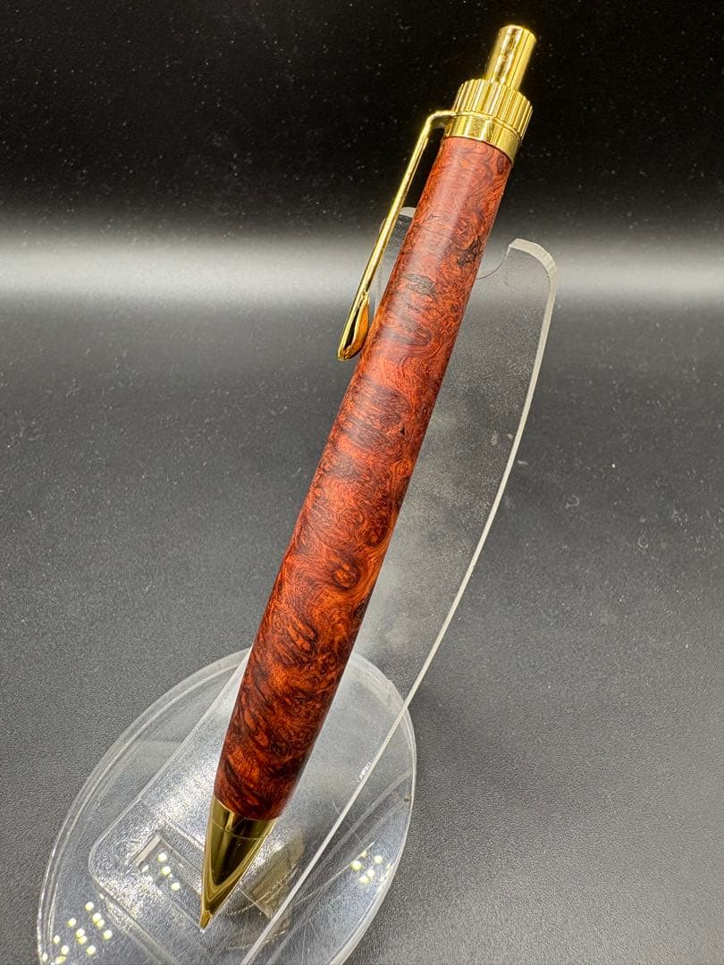 501超極上　本花梨　瘤杢　木軸シャーペン　ボールペン