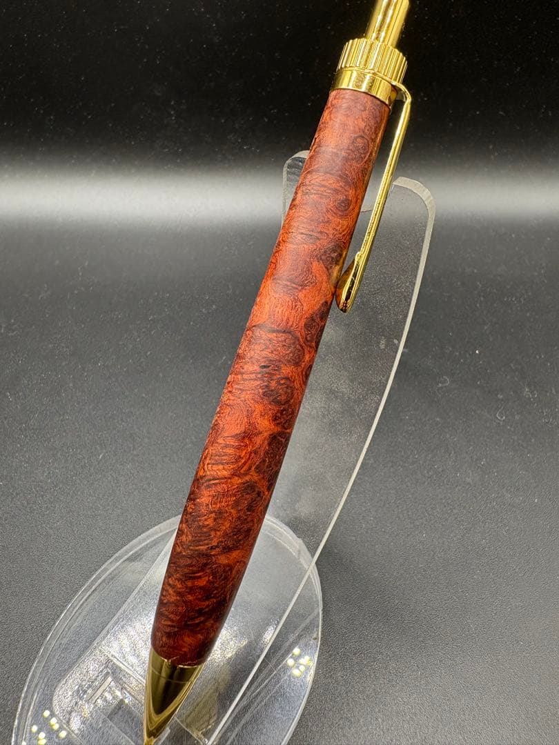 501超極上　本花梨　瘤杢　木軸シャーペン　ボールペン
