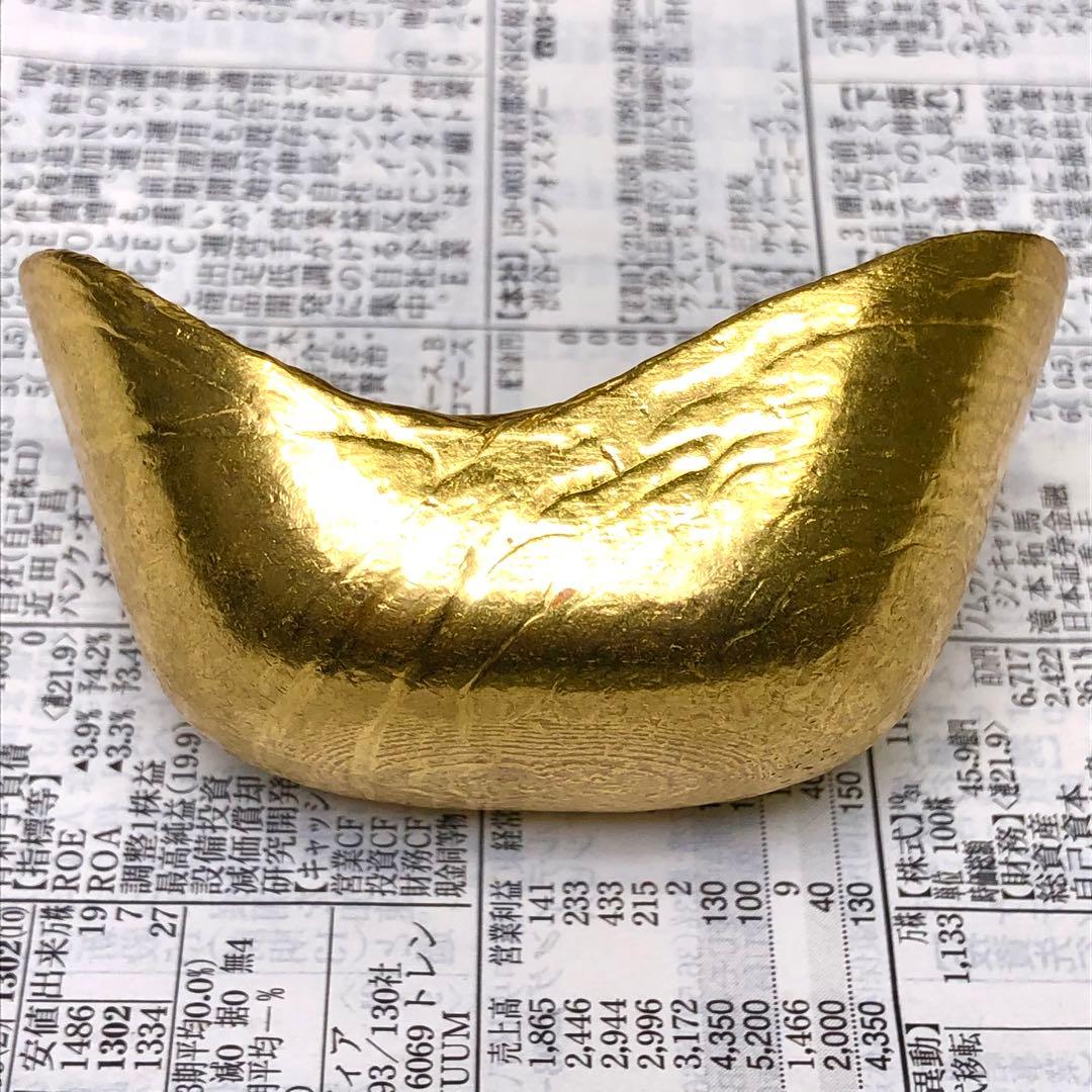 古銭　金貨　開運金元寶 「康熙年造 招財進寶 御賜足金」縁起物金錠開運金元寶美品