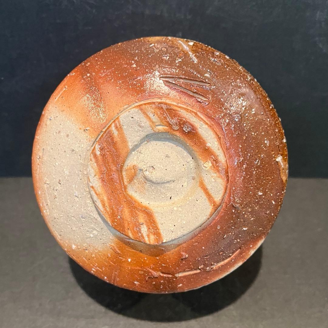 新品　人間国宝　伊勢崎淳　茶碗／陶歴共布共箱あり　緋襷　個展購入品