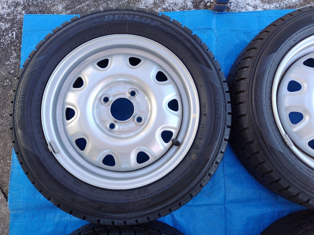 165/65R14【2/2】スタッドレスタイヤ、スチールホイール付、2本分割