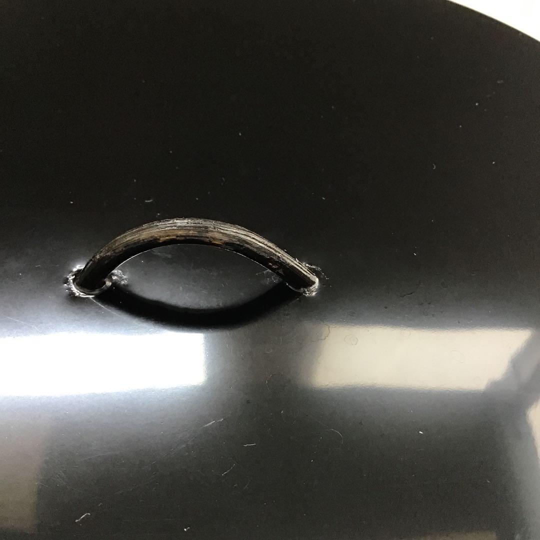 茶道具　水指　捻子梅水指(金属製)塗の蓋付　駒方米山作　共箱　紙箱　S246MS