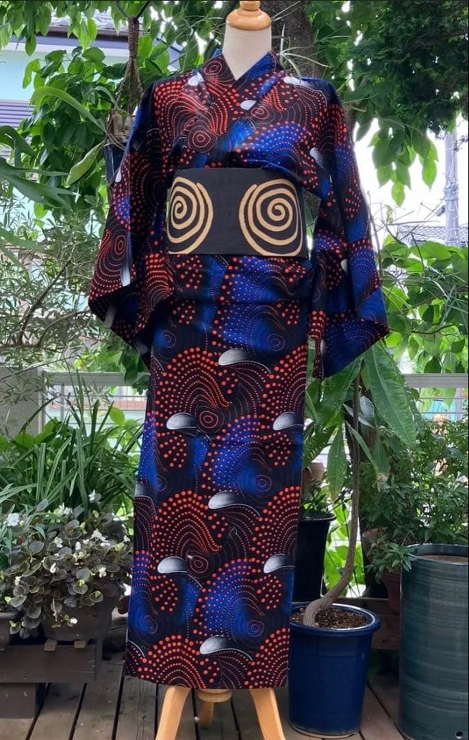 詩*織様 浴衣✴︎アフリカンバティック