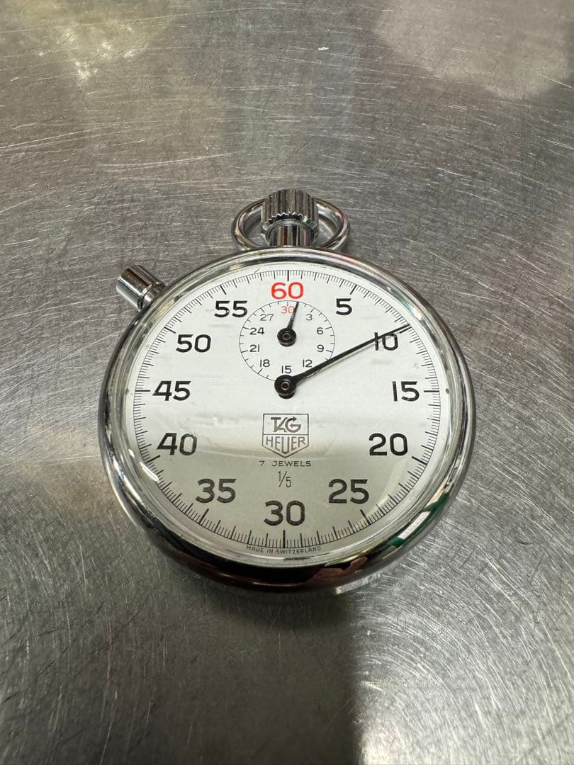 TAG Heuer ストップウォッチ 7JEWELS 60秒計測 手巻き