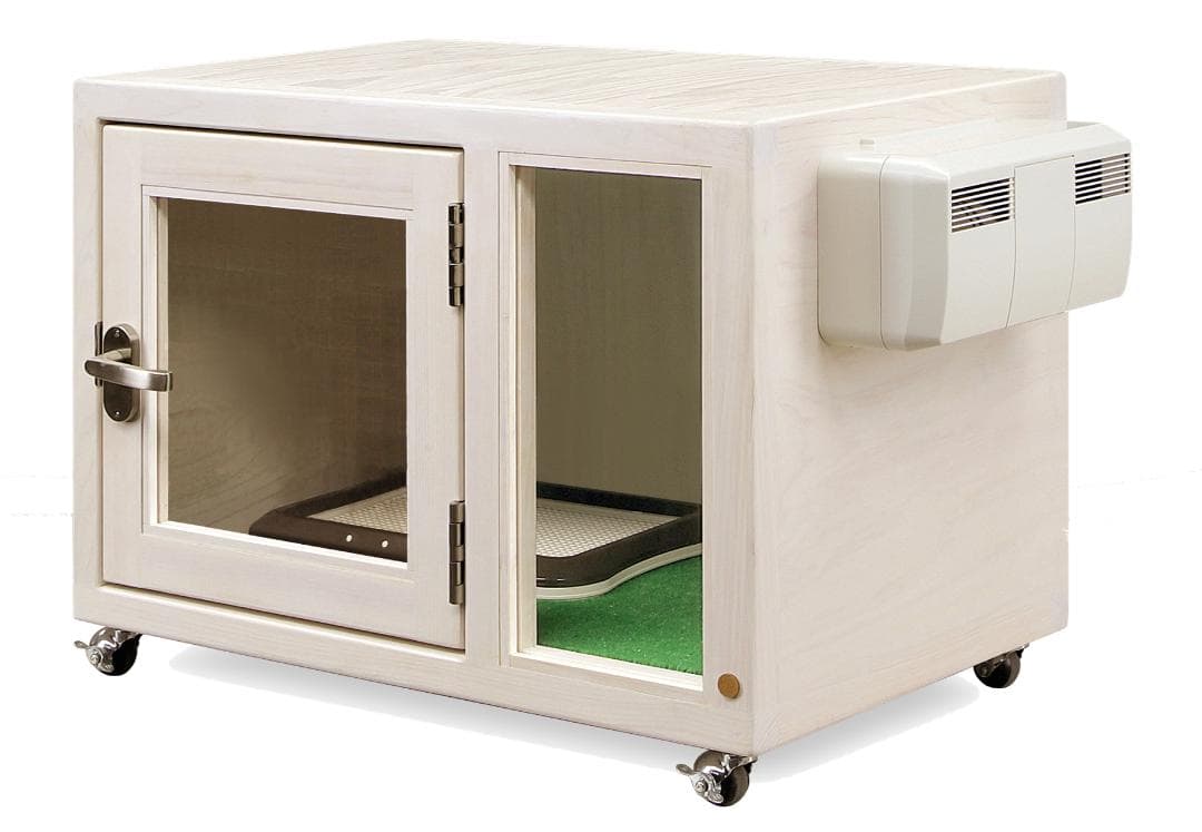 新品未使用｜防音ケージ｜小型犬向け｜キャスター付き｜ヒノキ材｜001