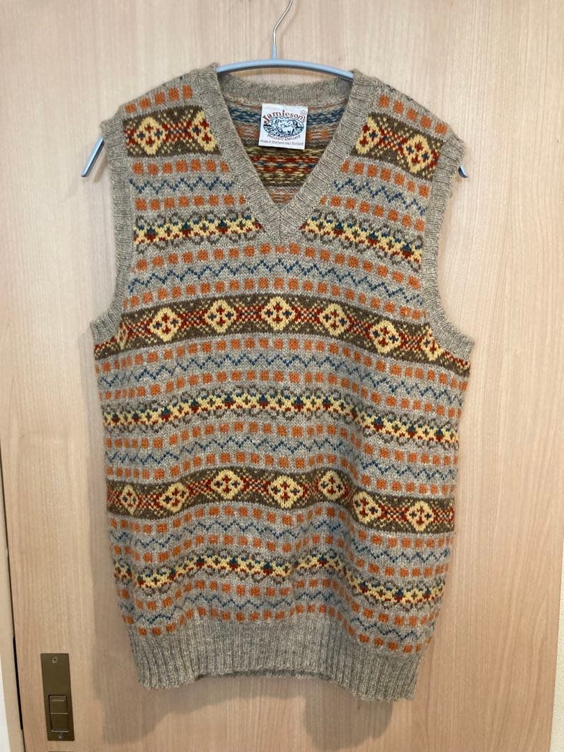 Jamieson's ノルディック柄 ウールニットベスト