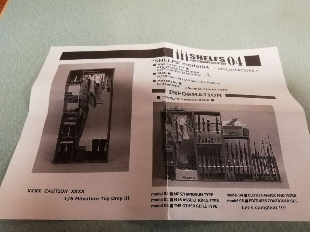 SD&COMPANY製　1/6　ワードローブ＆ラック　ミニチュア