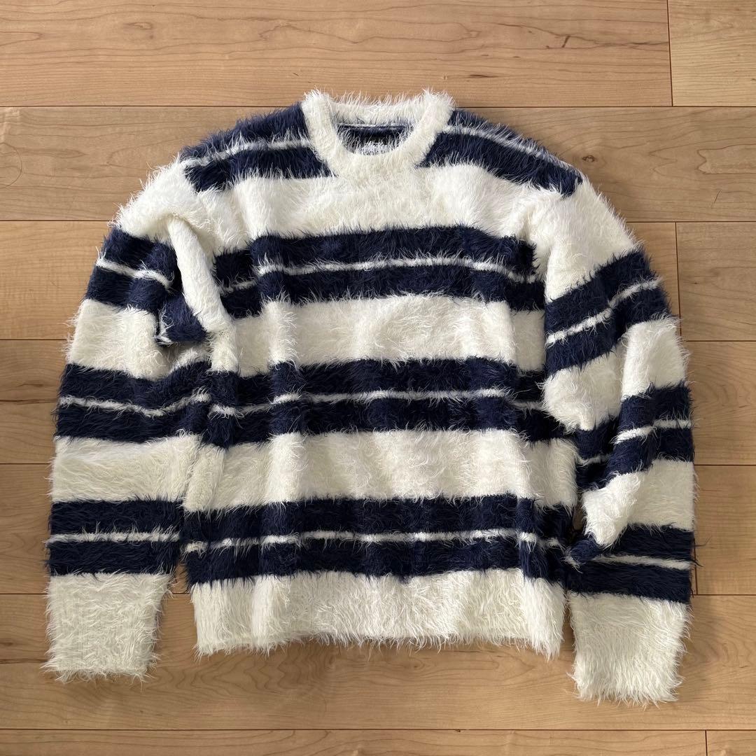 stussy Hairy Stripe Crew Sweater ボーダーニット