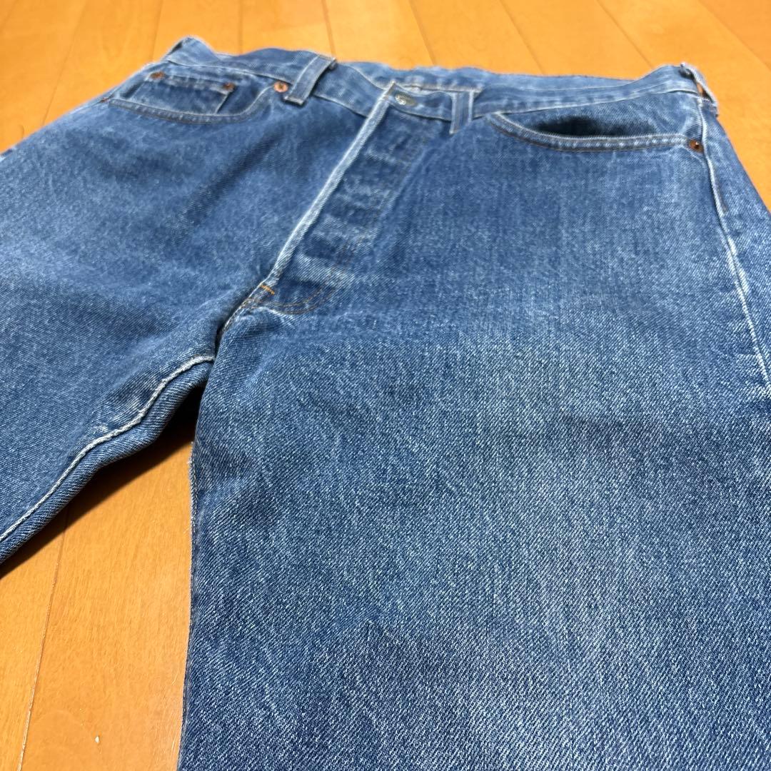 80s USA製 リーバイス501 黒カン 色落ち ストレート デニム ジーンズ
