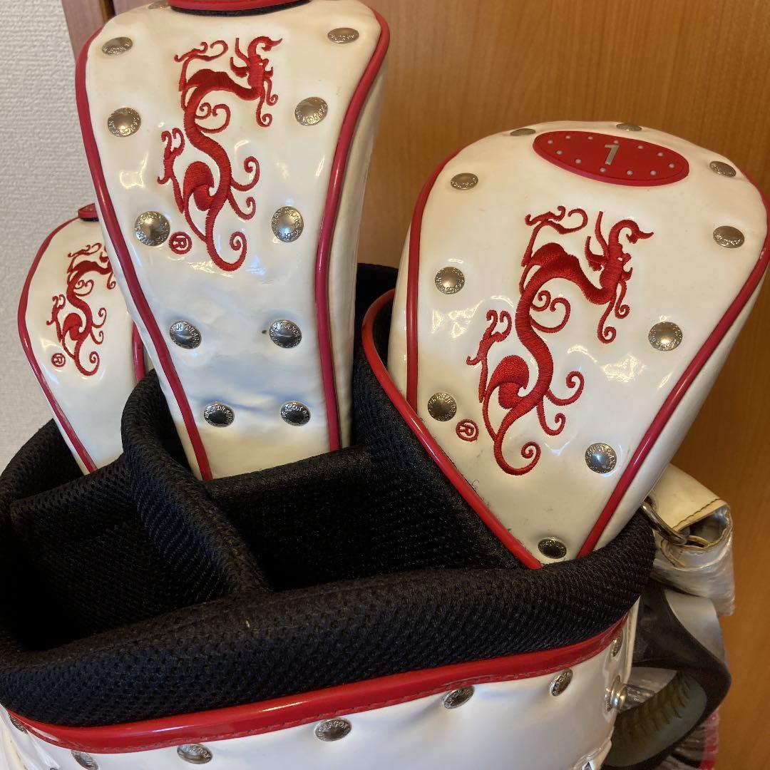 ダンスウィズドラゴンゴルフバッグ　ヘッドカバーセット