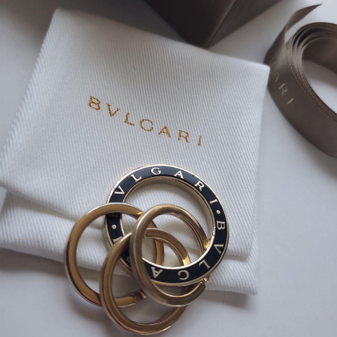 ブルガリ　キーリング　 ゴールド　ブラック