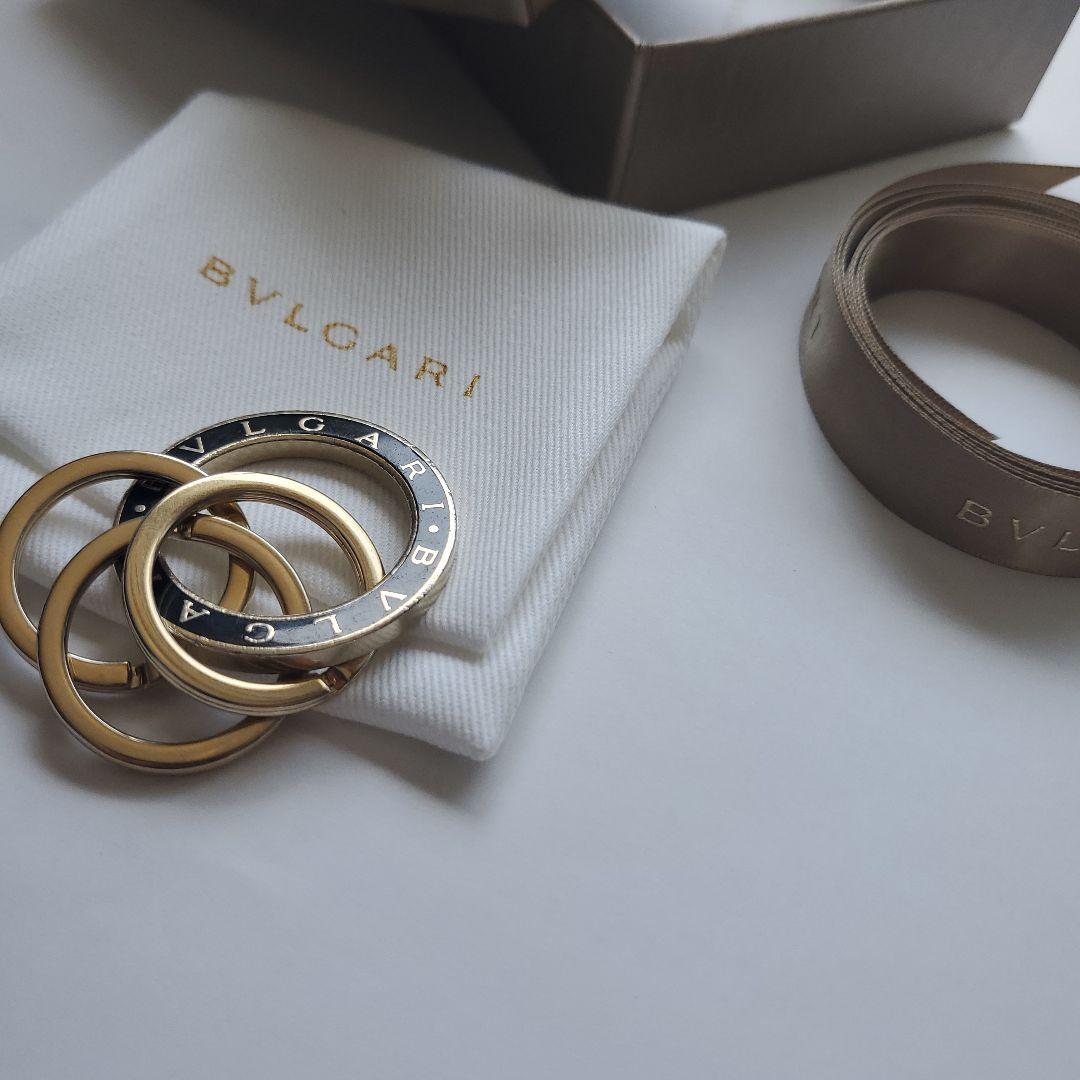 ブルガリ　キーリング　 ゴールド　ブラック