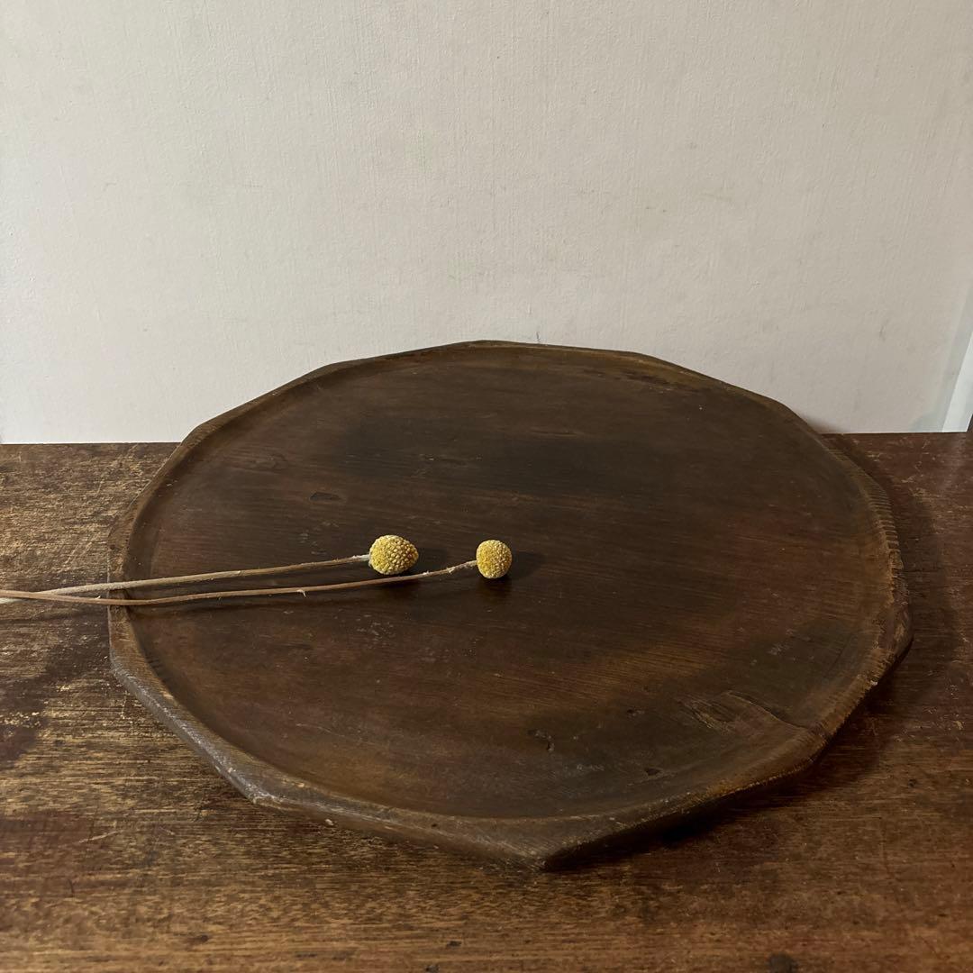 李朝十二角膳天板その63 盆.古道具.骨董品.韓国骨董. Antique.酒器盆