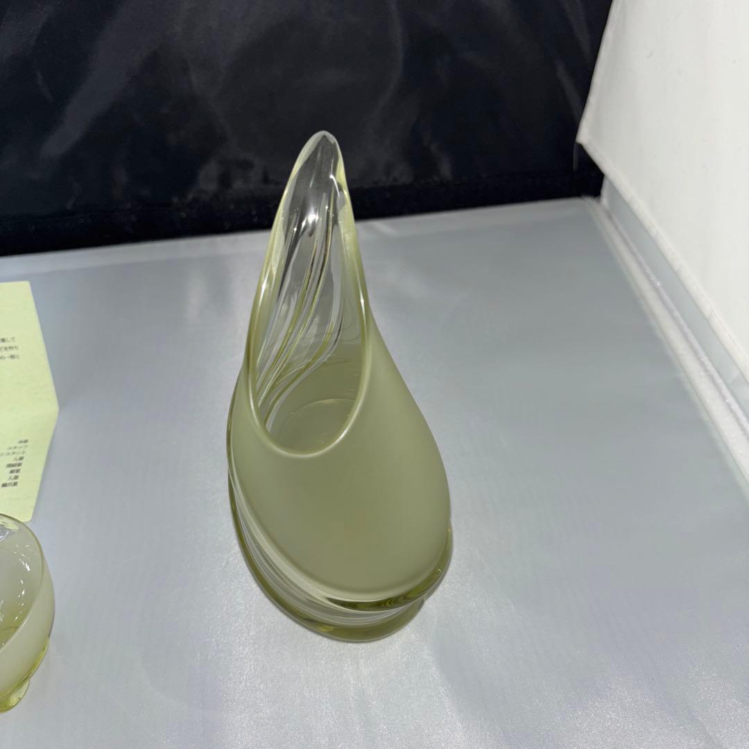 第2回北近江サケグラス公募展受賞作品　鹿田洋介「かもす」ぐい呑徳利揃え　未使用品