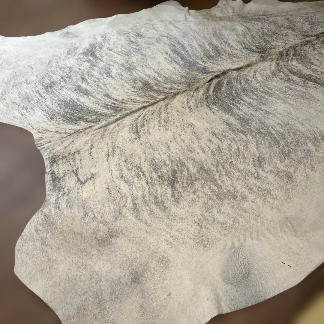 グレー系牛革ラグ 大判